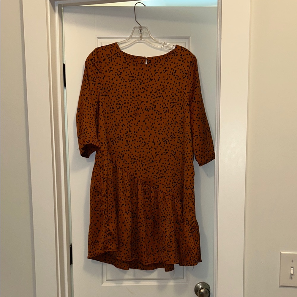 Brown Polka Dot Dress